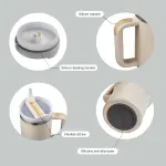 Guzzr 40oz Insulated Stainless Steel Tumbler with Straw Lid and Handle- Yellow