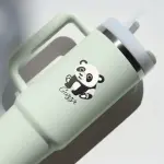 Guzzr 40oz Insulated Stainless Steel Tumbler with Straw Lid and Handle- Green