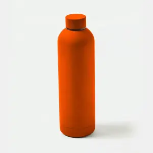 500ml Luxury Orange Stainless Steel Double-Walled Vacuum Insulated Sports Water Bottle