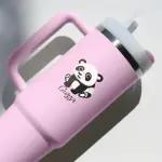 Guzzr 40oz Insulated Stainless Steel Tumbler with Straw Lid and Handle- Purple