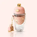 550ML BPA-Free Cute Rabbit Water Bottle with Portable Strap – Pink