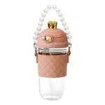 550ML BPA-Free Cute Rabbit Water Bottle with Portable Strap – Pink