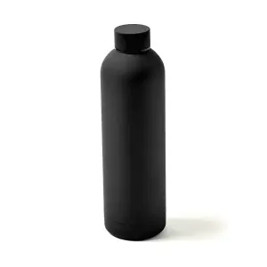 500ml Luxury Matte Black Stainless Steel Double-Walled Vacuum Insulated Sports Water Bottle