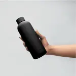 500ml Luxury Matte Black Stainless Steel Double-Walled Vacuum Insulated Sports Water Bottle